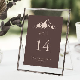 Tarjeta De Mesa Clear Mountain Country Wedding