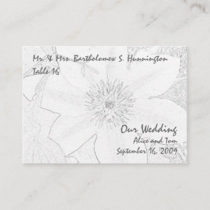 Tarjeta De Mesa Clematis Placecards