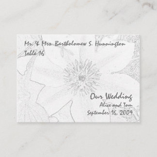 Tarjeta De Mesa Clematis Placecards