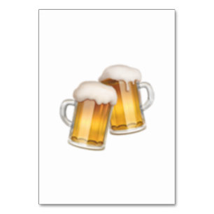 Tarjeta De Mesa Clinking Beer Mugs - Emoji