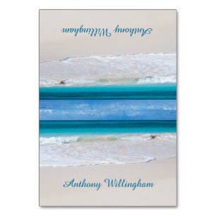 Tarjeta De Mesa Coastal Vaca Las Cartas De Los Lugares De Boda De