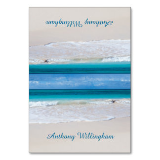 Tarjeta De Mesa Coastal Vaca Las Cartas De Los Lugares De Boda De