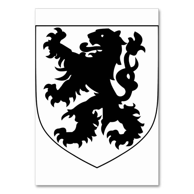 Tarjeta De Mesa Coat of Arms of Flanders (Anverso)