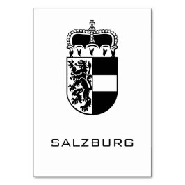 Tarjeta De Mesa Coat of Arms of Salzburg Monochrome Fine Art