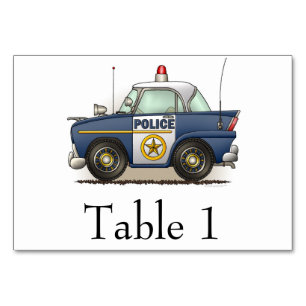 Tarjeta De Mesa Coche de policía de coches de policía de cruceros
