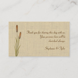 Tarjeta De Mesa Cócteles sobre los asientos del lago