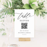 Tarjeta De Mesa Código QR de Boda ruso<br><div class="desc">Números de tabla de Boda rusos con Rótulos de número de tabla de código QR</div>