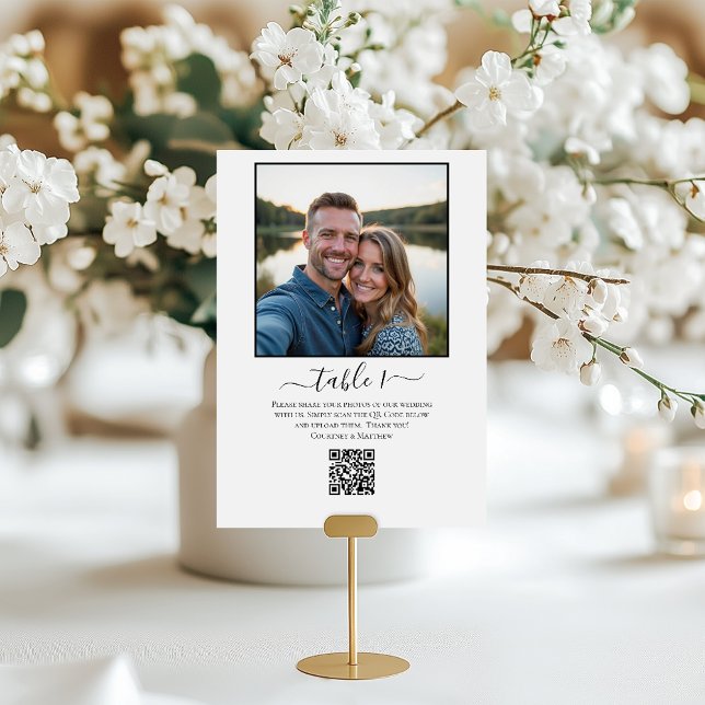 Tarjeta De Mesa Código QR para compartir fotos (Subido por el creador)