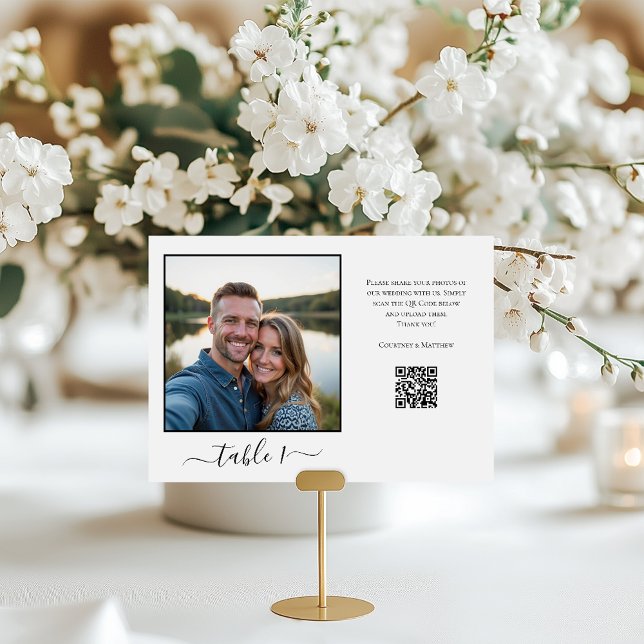 Tarjeta De Mesa Código QR para compartir fotos (Subido por el creador)