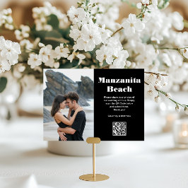 Tarjeta De Mesa Código QR para compartir fotos del destino de viaj
