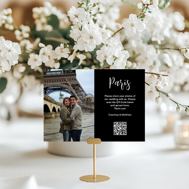 Tarjeta De Mesa Código QR para compartir fotos del destino de viaj (Subido por el creador)
