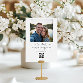 Tarjeta De Mesa Código QR para compartir fotos del destino de viaj