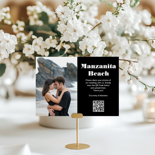 Tarjeta De Mesa Código QR para uso compartido de fotografía de des (Subido por el creador)