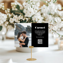 Tarjeta De Mesa Código QR para uso compartido de fotografía de des