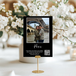 Tarjeta De Mesa Código QR para uso compartido de fotografía de des