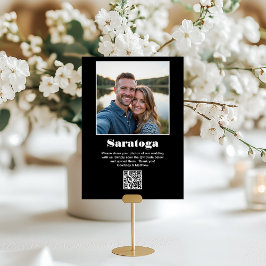 Tarjeta De Mesa Código QR para uso compartido de fotografía de des