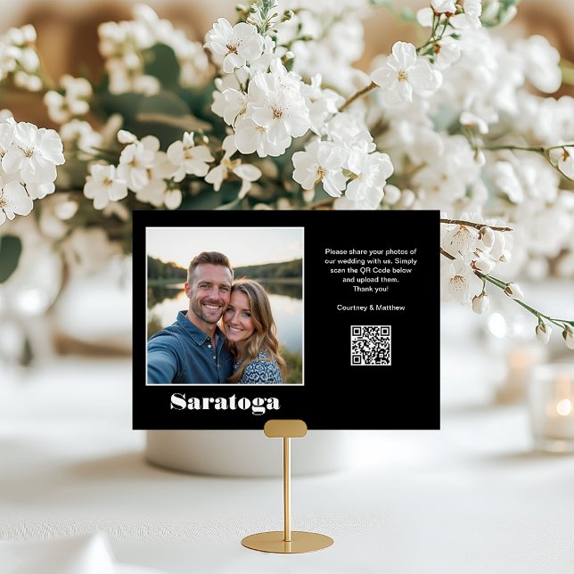 Tarjeta De Mesa Código QR para uso compartido de fotografía de des (Subido por el creador)