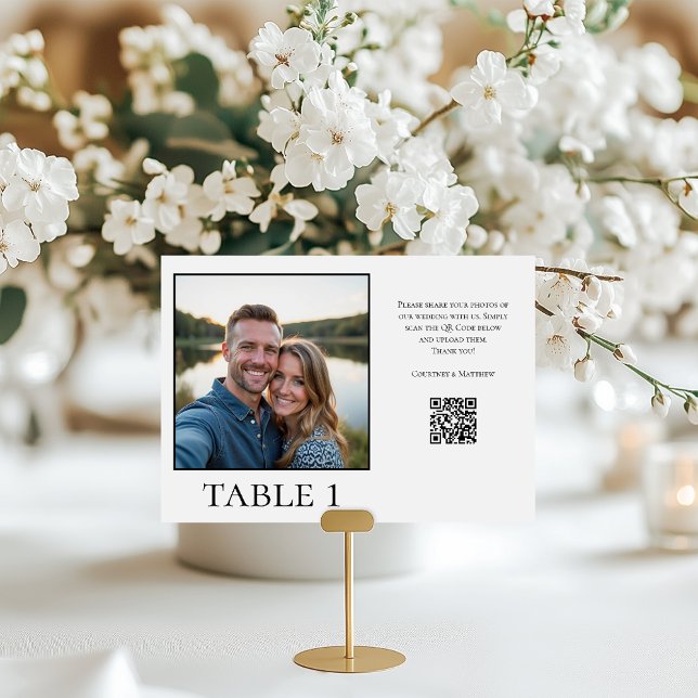 Tarjeta De Mesa Código QR para uso compartido de fotografías (Subido por el creador)