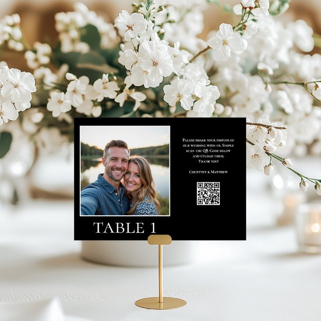 Tarjeta De Mesa Código QR para uso compartido de fotografías (Subido por el creador)