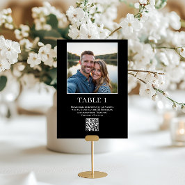 Tarjeta De Mesa Código QR para uso compartido de fotografías