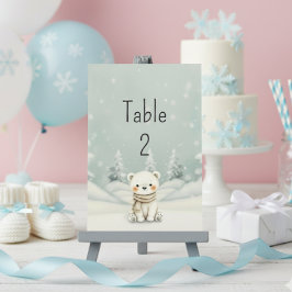 Tarjeta De Mesa Cold Outside Winter Gender Neutral Baby Shower 