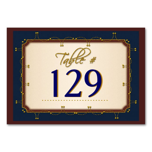 Tarjeta De Mesa Colección de Bodas 1776 (número de tabla) (Anverso)