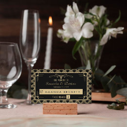 Tarjeta De Mesa Colección de Bodas Art Decó de los años 20