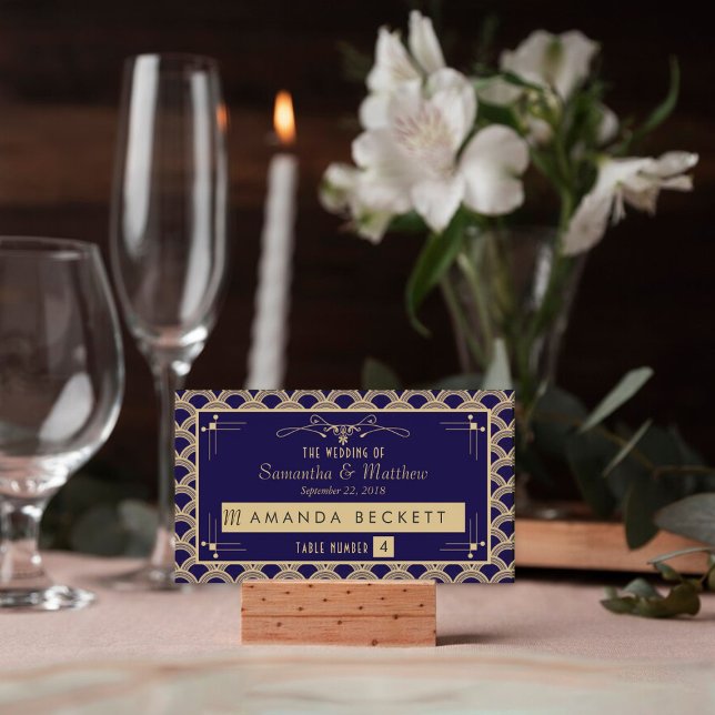 Tarjeta De Mesa Colección de Bodas Art Decó de los años 20 (Subido por el creador)