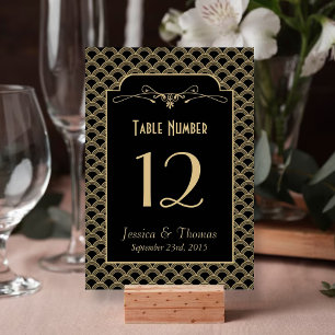 Tarjeta De Mesa Colección de Bodas Art Decó de los años 20