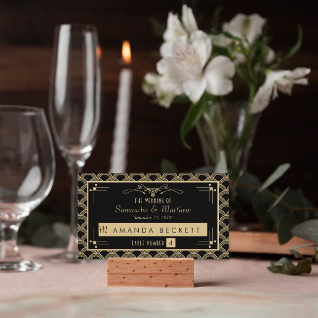 Tarjeta De Mesa Colección de Bodas Art Decó de los años 20 (Subido por el creador)