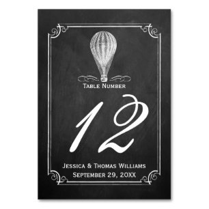 Tarjeta De Mesa Colección de Bodas de globos aerostáticos