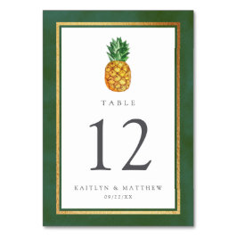 Tarjeta De Mesa Colección de Bodas de piña tropical