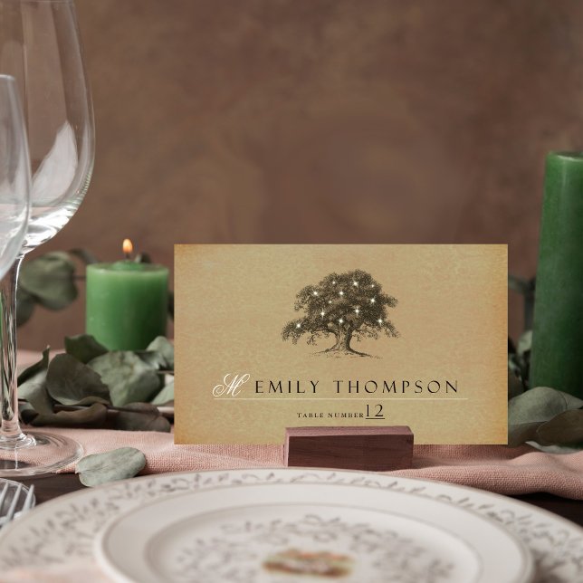 Tarjeta De Mesa Colección de Bodas de robles antiguos (Subido por el creador)