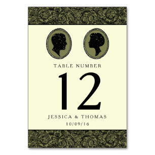 Tarjeta De Mesa Colección de Bodas de Silhouette Art Deco