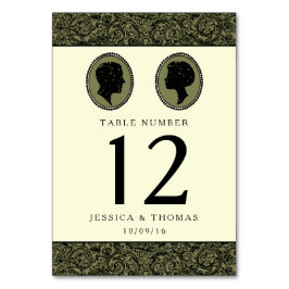 Tarjeta De Mesa Colección de Bodas de Silhouette Art Deco