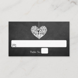 Tarjeta De Mesa Colección de Bodas de tablero de cuadros colgantes