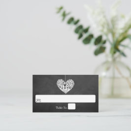 Tarjeta De Mesa Colección de Bodas de tablero de cuadros colgantes