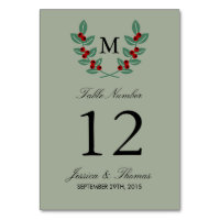 Colección de Bodas del monograma Berry Bush - Sage