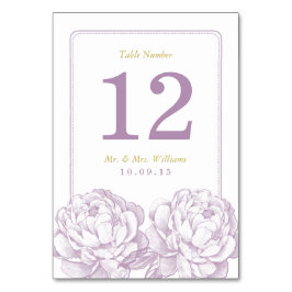 Tarjeta De Mesa Colección de Bodas florales de Peony
