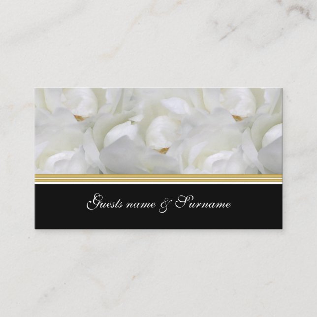 Tarjeta De Mesa Colocación de invitados rosa de oro blanco elegant (Anverso)