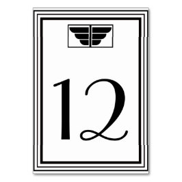 Tarjeta De Mesa Color blanco blanco de color Art Deco vintage núme