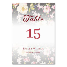 Tarjeta De Mesa Color de agua rosas amarillas rosas rosas, negro b