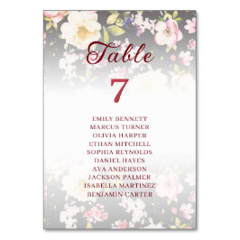 Tarjeta De Mesa Color de agua rosas amarillas rosas rosas, negro b