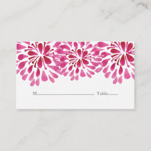 Tarjeta De Mesa Colores de color de agua rosa Chrysanthemum Place 