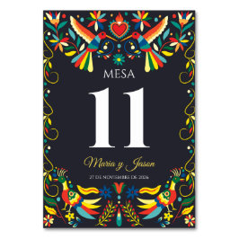 Tarjeta De Mesa Colorful Cinco de Mayo Fiesta Spanish Wedding