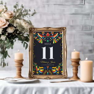 Tarjeta De Mesa Colorida Fiesta de Cinco de Mayo Boda Española