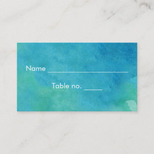 Tarjeta De Mesa Coma, bebe y sé Boda turquesa casada