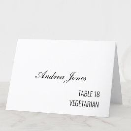Tarjeta De Mesa Comida Elección de invitado Nombre de invitado Neg