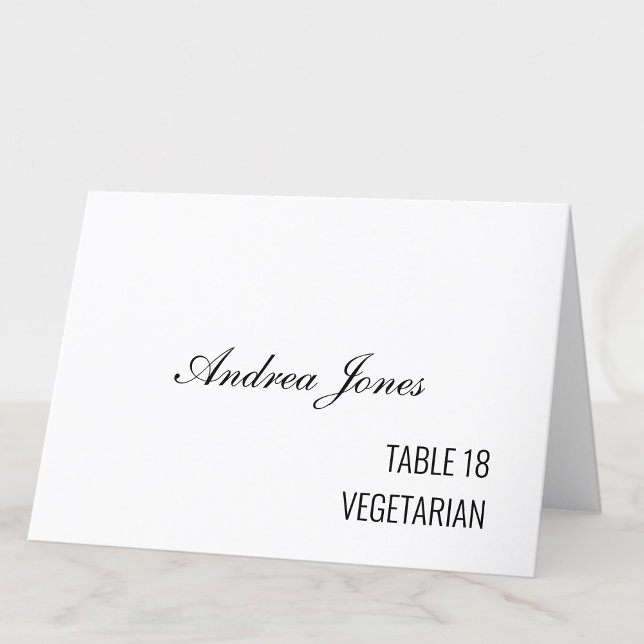 Tarjeta De Mesa Comida Elección de invitado Nombre de invitado Neg (Subido por el creador)