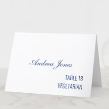 Comida Elección Nombre de invitado Dark Blue Place